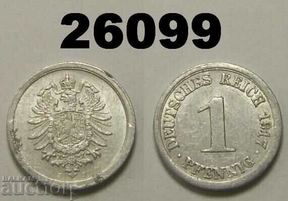 Germany 1 Pfennig 1917 J