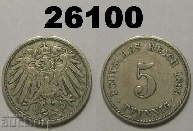 Germany 5 Pfennig 1899 A