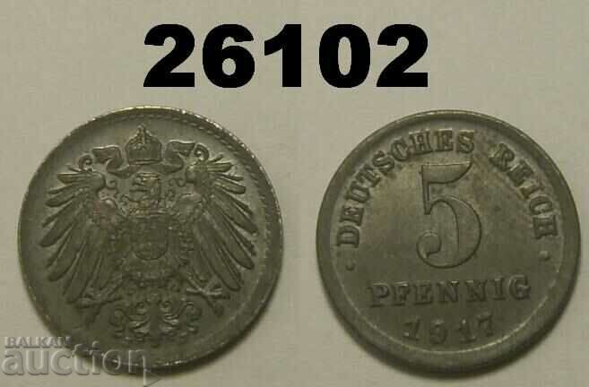 Germany 5 Pfennig 1917 J