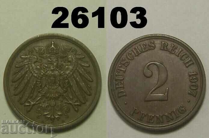 Germany 2 Pfennig 1907 A