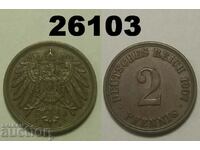 Германия 2 пфенига 1907 А