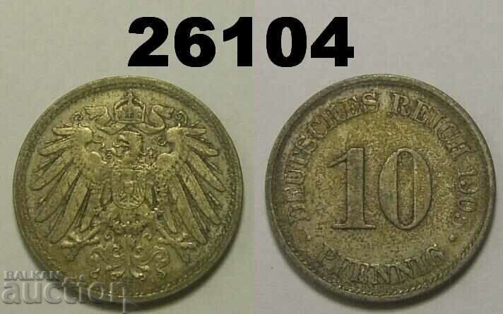 Германия 10 пфенига 1905 А