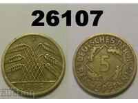 R! Germany 5 Reich Pfennig 1925 F