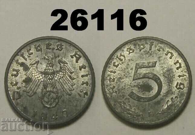 Germania 5 Pfennig 1940 F Swastika