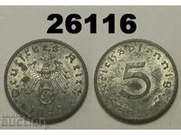Germany 5 Pfennig 1940 F Swastika