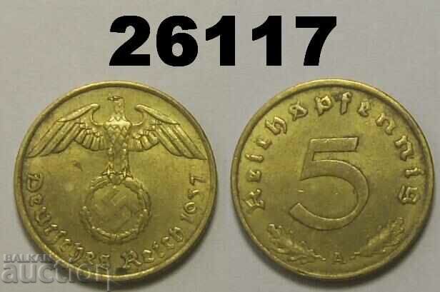Germania 5 Pfennig 1937 O zvastica