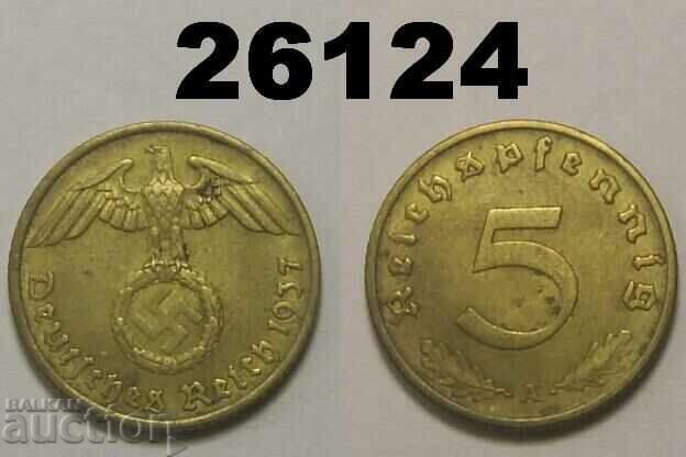 Germany 5 Pfennig 1937 A Swastika