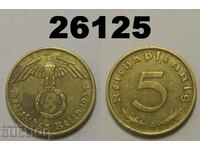 Germania 5 Pfennig 1937 O zvastica