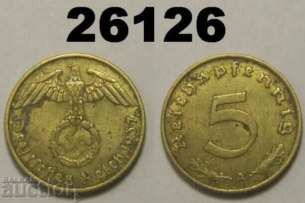 Германия 5 пфенига 1937 A Свастика