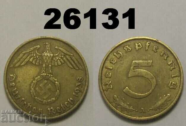 Германия 5 пфенига 1938 A Свастика