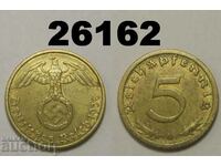 Germania 5 Pfennig 1938 G Swastika