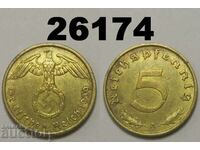 Germania 5 Pfennig 1939 O zvastica
