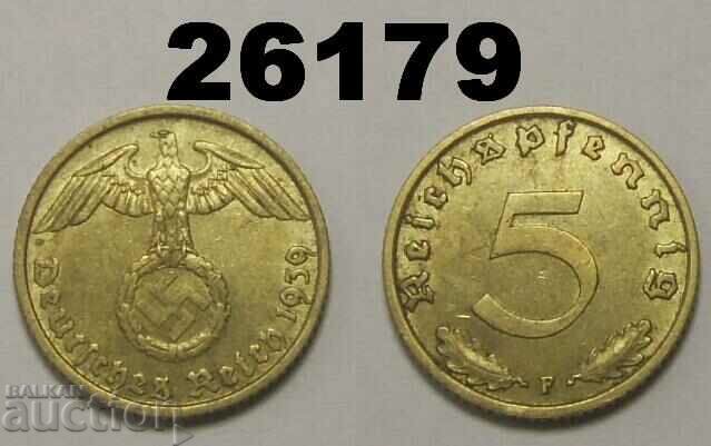Γερμανία 5 Pfennig 1939 F Swastika