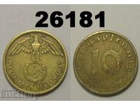 Germania 10 Pfennig 1937 O zvastica