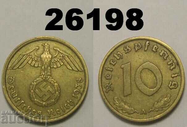 Германия 10 пфенига 1938 A Свастика