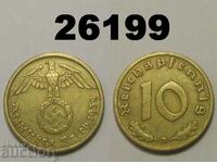 Γερμανία 10 Pfennig 1938 D Σβάστικα