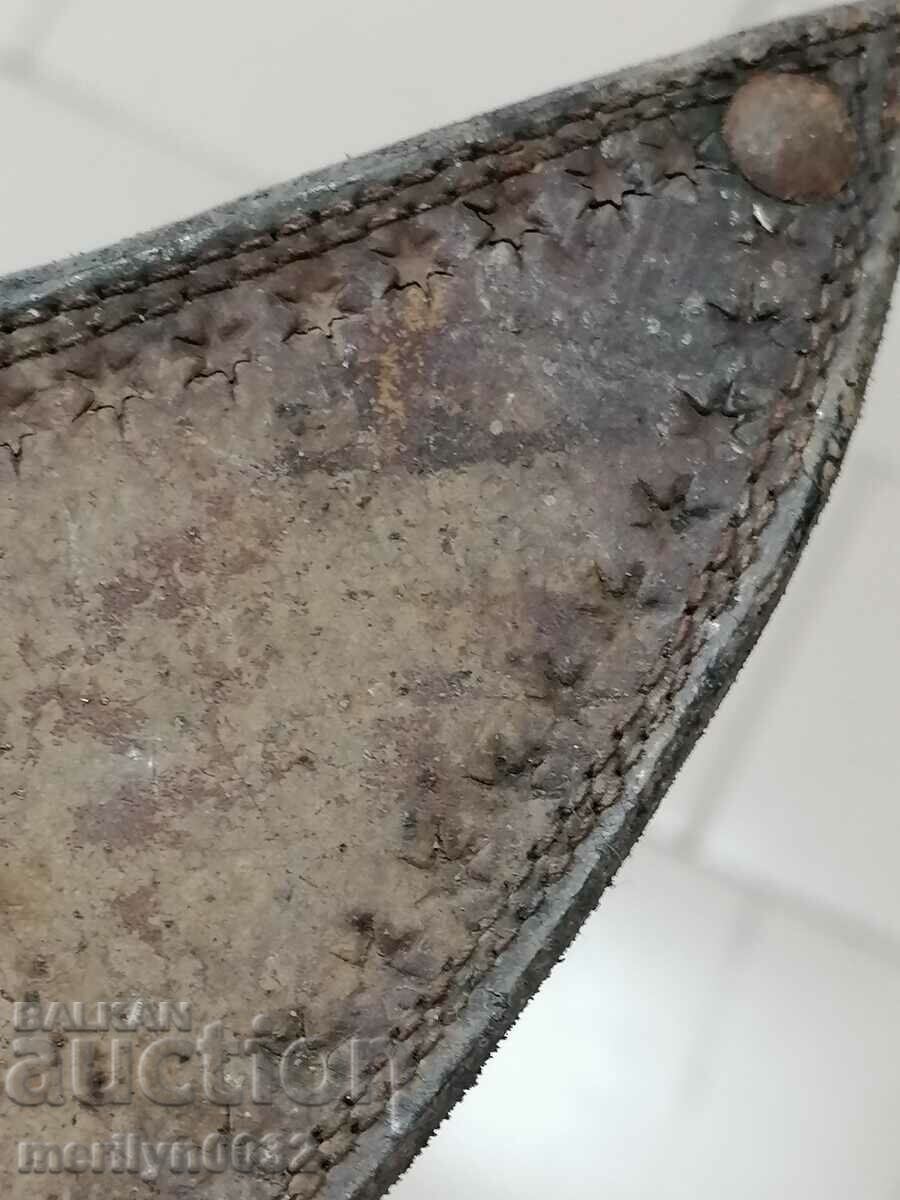 An old leather canister without a knife, the beginning of the 20th century - 5 An old leather canister without a knife, the beginning of the 20th century - 5