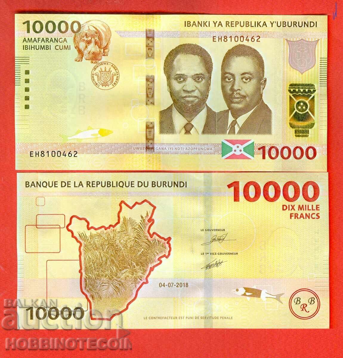 BURUNDI BURUNDI 10000 10,000 Francs issue 2018 NEW UNC BURUNDI BURUNDI 10000 10,000 Francs issue 2018 NEW UNC