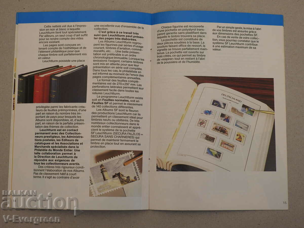 Auction Leuchtturm 1988 French brochure catalog philately Auction Leuchtturm 1988 French brochure catalog philately