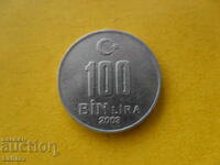 100000 lire 2003 Turcia