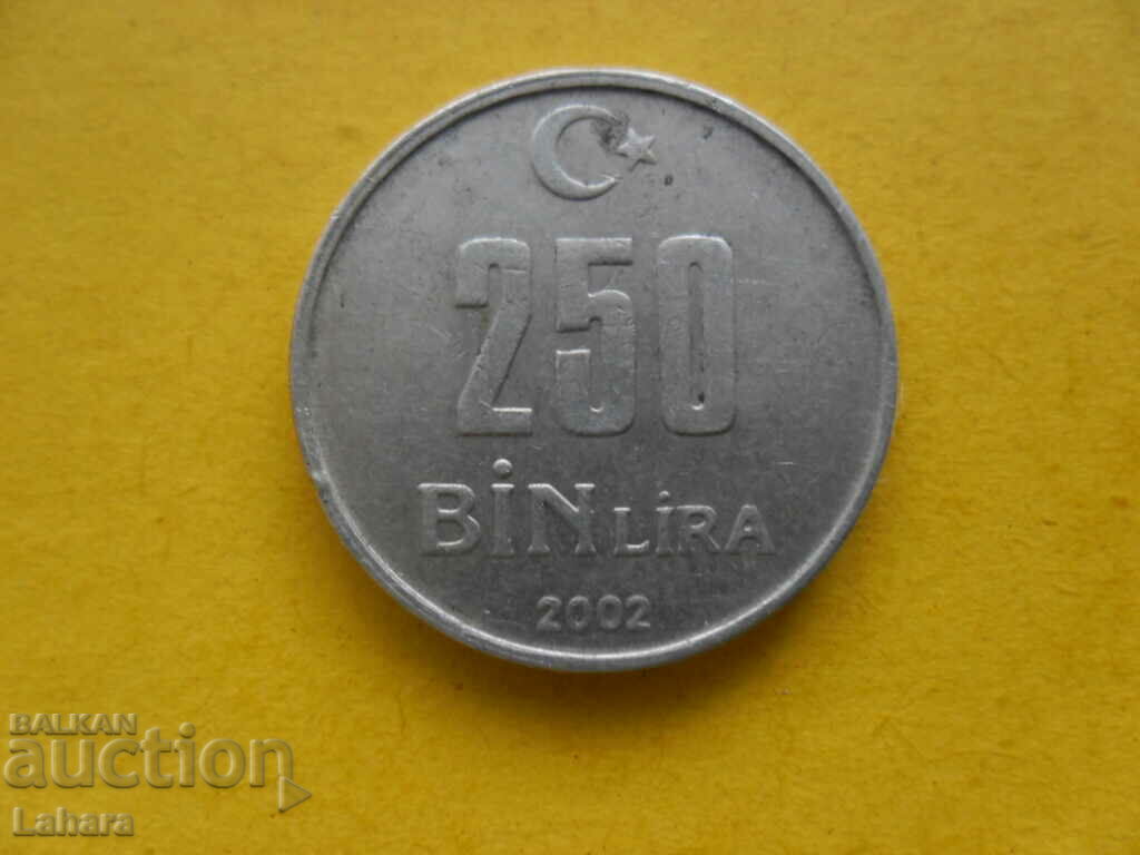 250000 лири 2002 г. Турция