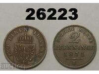 Germany 2 Pfennig 1871 B Prussia