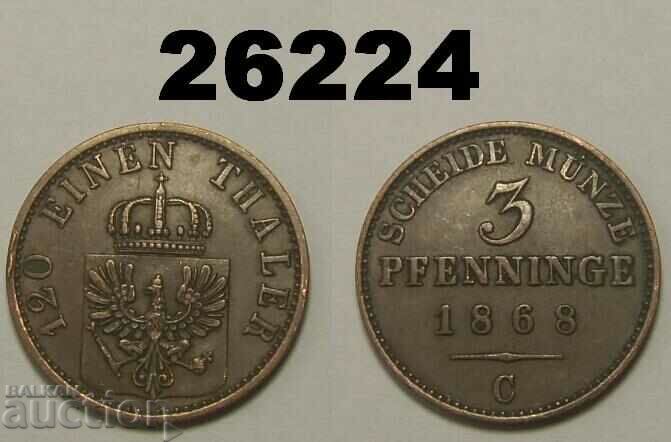 Γερμανία 3 Pfennig 1868 C Πρωσία
