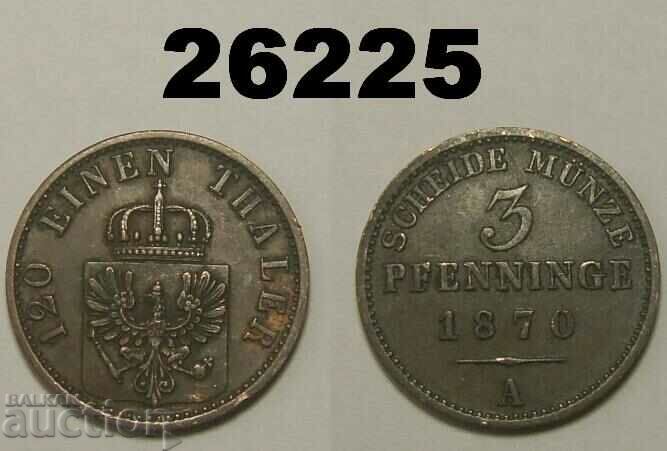 Germania 3 Pfennig 1870 A Prusia
