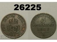 Германия 3 пфенига 1870 A Прусия