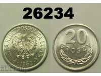 Полша 20 гроша 1963 UNC