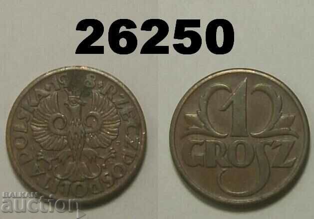 Πολωνία 1 grosz 1938