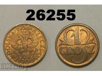 Полша 1 грош 1938 UNC
