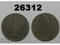 Полша 5 гроша 1928