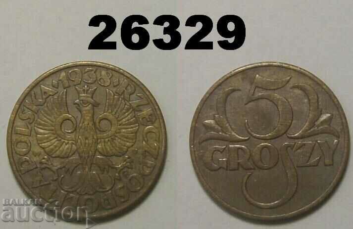 Poland 5 groszy 1938
