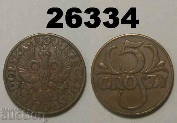 Poland 5 groszy 1939