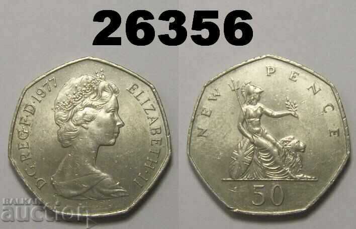 Великобритания 50 пенса 1977