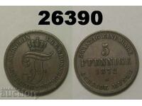 MECKLENBURG-SCHWERIN 5 pfennig 1872 B
