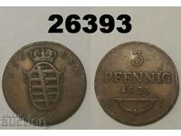 SAXE-COBURG-SAALFELD 3 Pfennig 1826