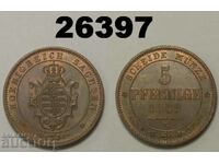 SAXONIA-ALBERTINA 5 pfennig 1869 B UNC