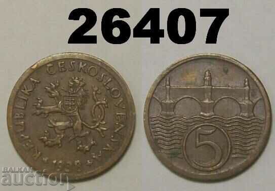 Чехословакия 5 халера 1938