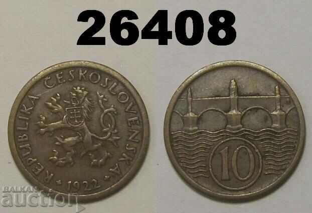 Чехословакия 10 халера 1922