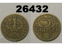Полша 5 гроша 1923