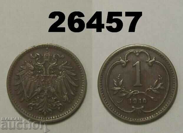 Австрия 1 хелер 1910
