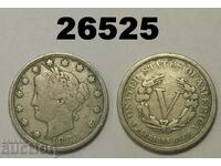 САЩ 5 цента 1883 No cents