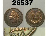 RR САЩ 1 цент 1896 6/6 !!