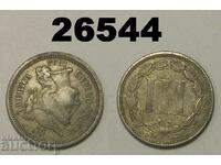 3 cenți SUA 1865