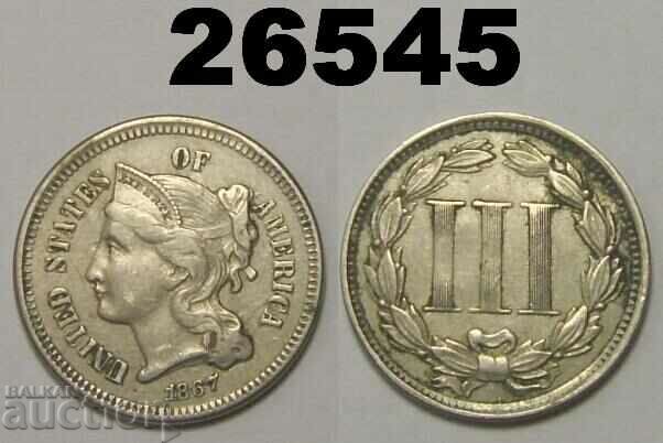 САЩ 3 цента 1867