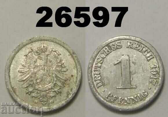 Germany 1 Pfennig 1917 G