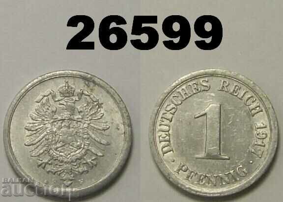 Germania 1 Pfennig 1917 F
