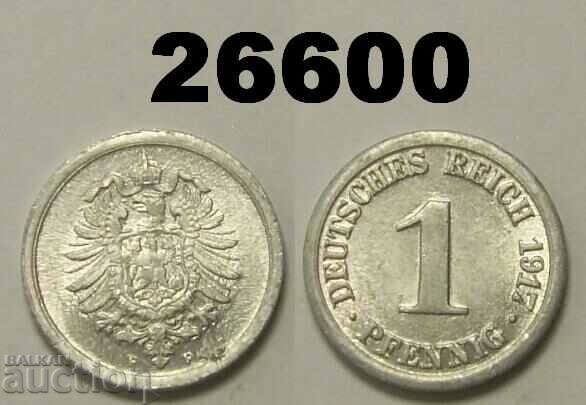 Γερμανία 1 Pfennig 1917 F